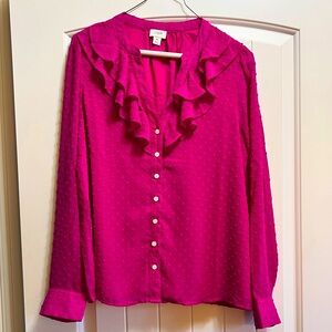 J. Crew Pink Blouse Size M